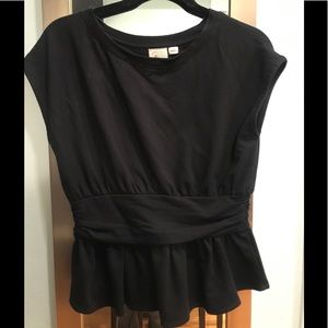 Anthropologie Postmark 9-H15STCL Black banded top